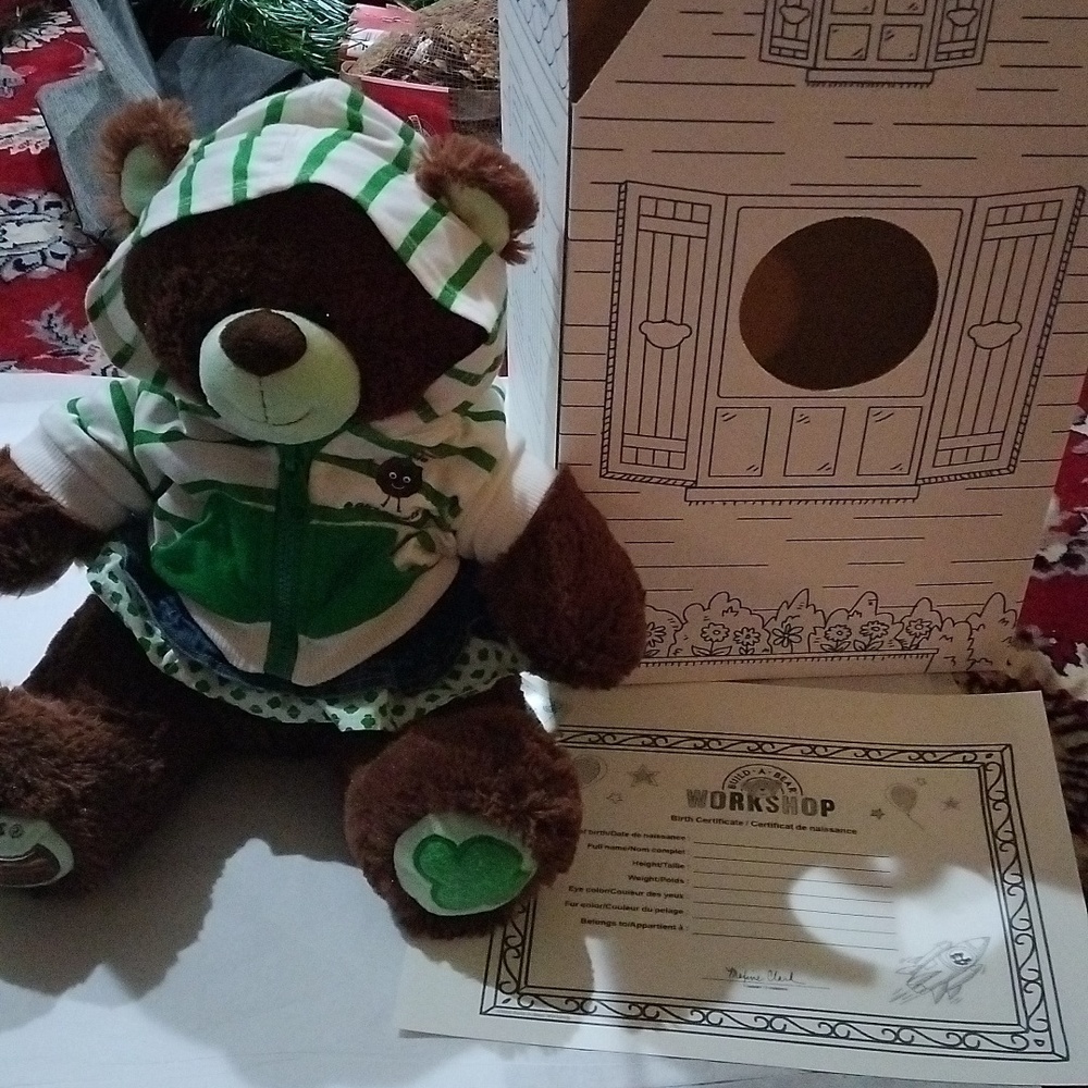 Build-a-Bear x Girl Scouts Thin Mints Bear  w/ Certificate + Box